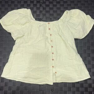 Zara Kids Cream Button-Down Top